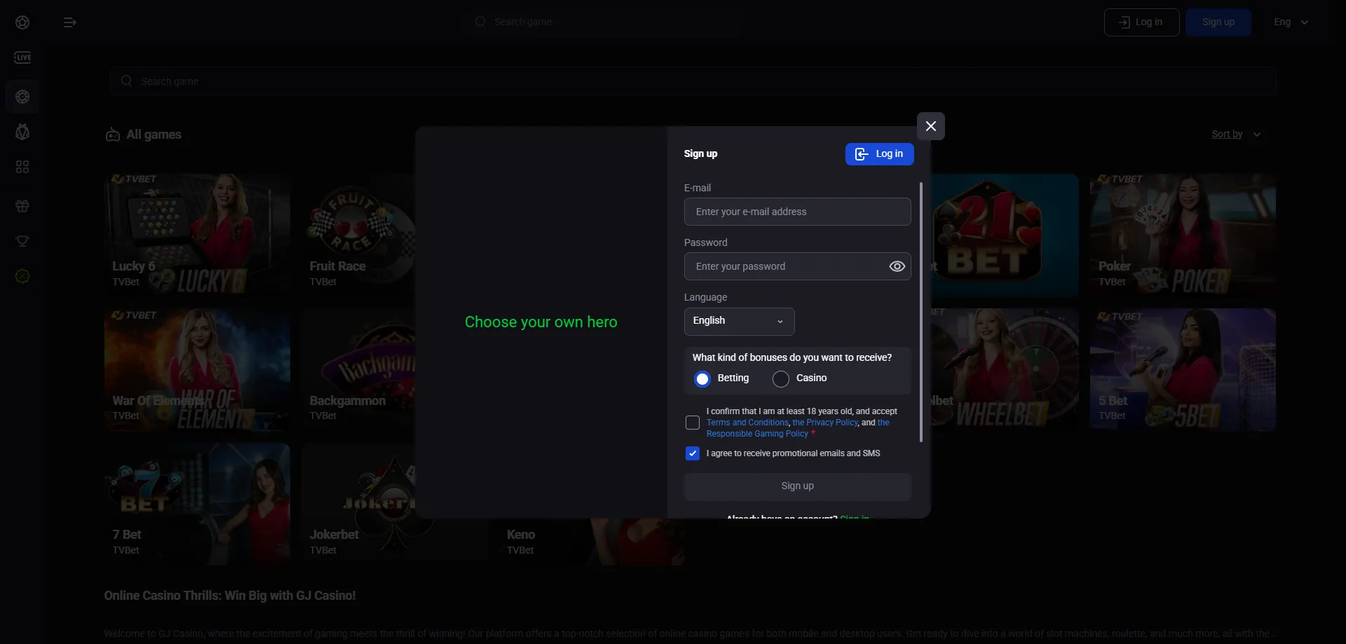 GJ Casino ülevaade 2026 — parim online kasiino Eesti mängijatele